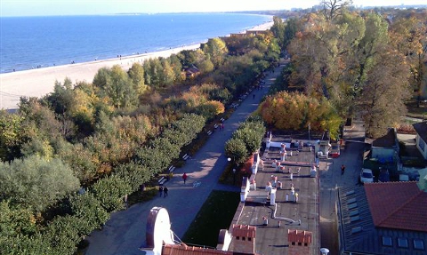 Panorama Sopotu z nadmorskiej latarni